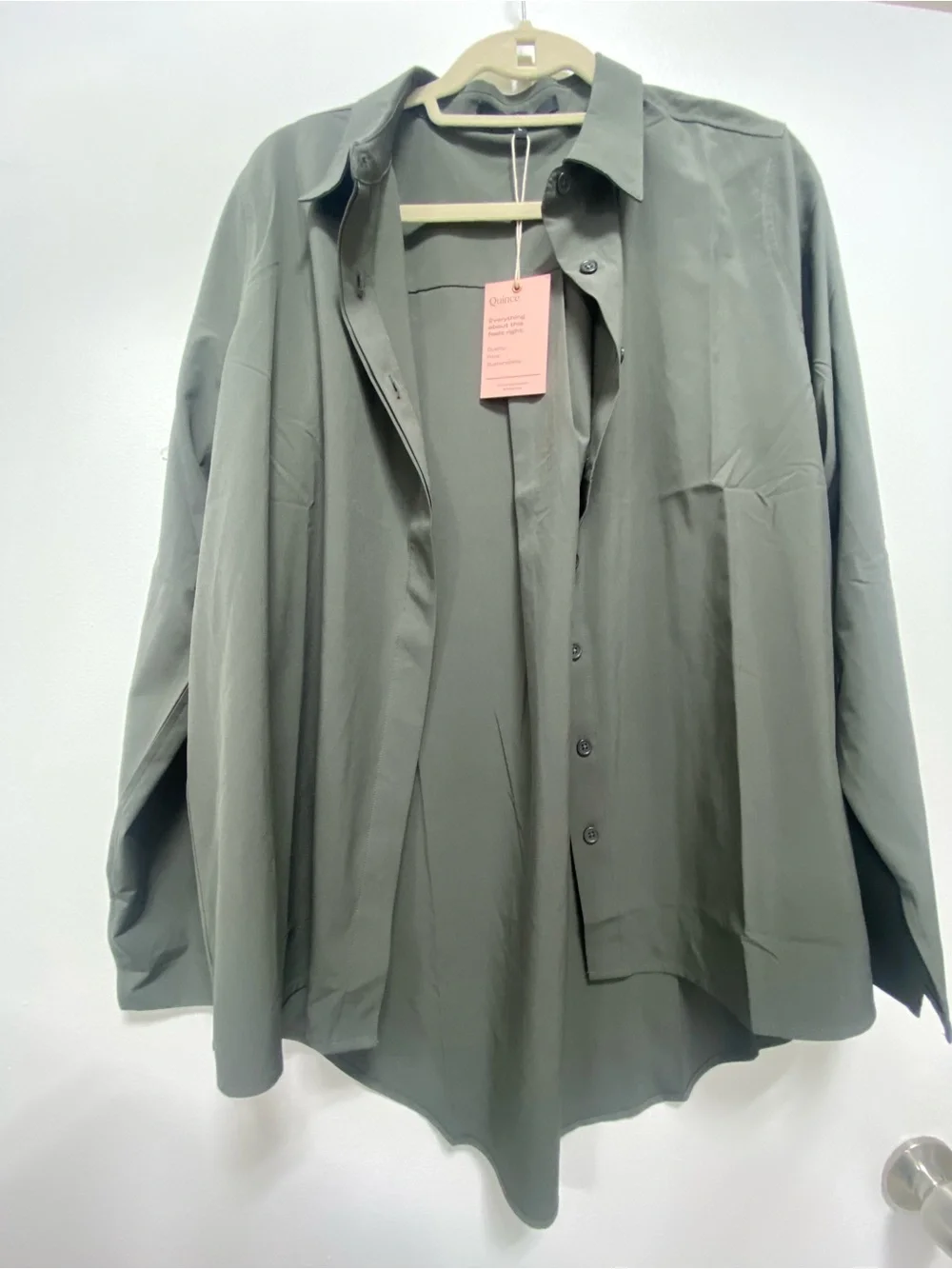 Quince Gray Performance Tech Blouse